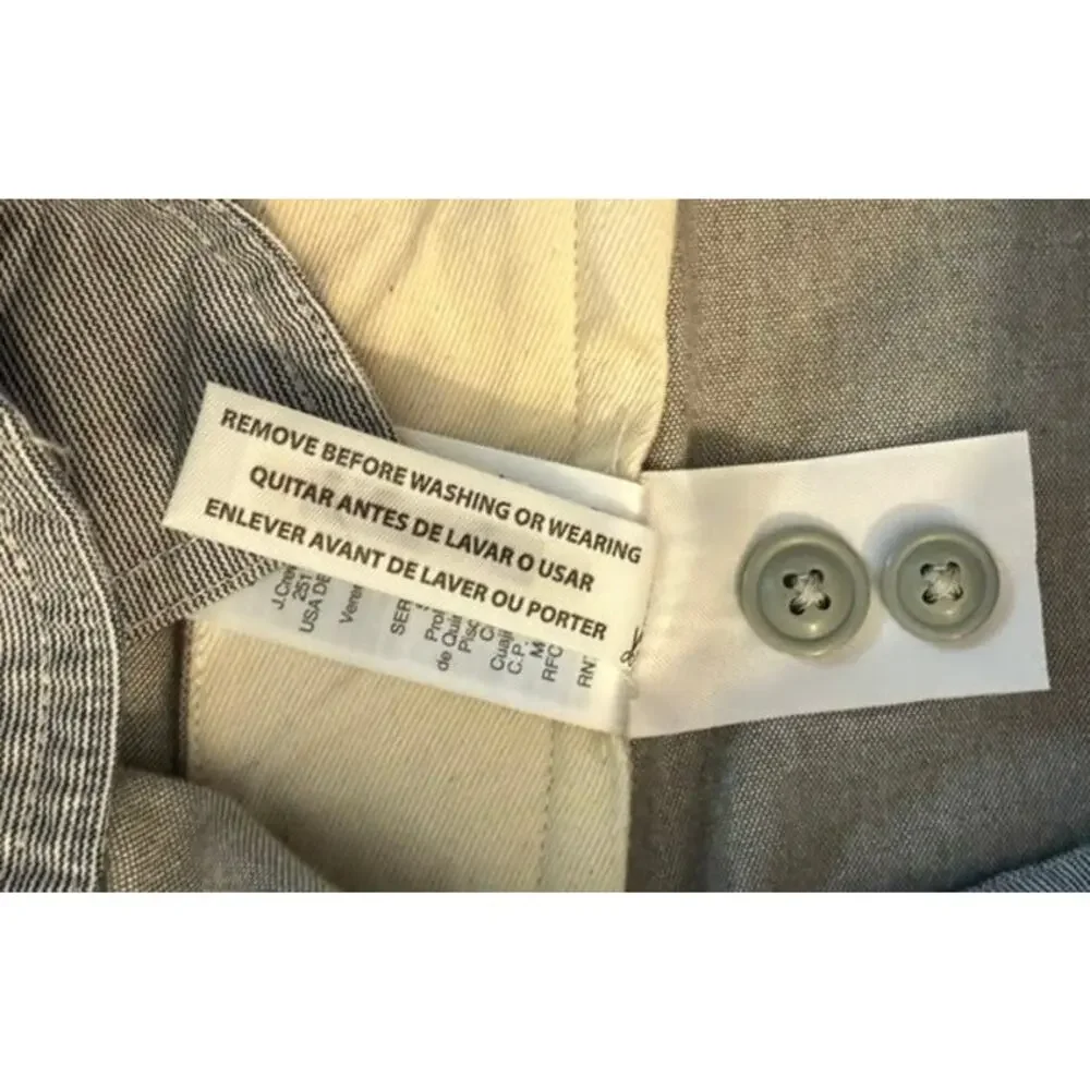 NWOT J.Crew 770 Straight-fit chino in stretch chambray in Concrete Gray sz 34x32